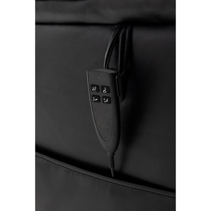 Poltrona reclinabile elettrica beige oversize con motore OKIN, sollevamento piatto a 180°, seduta extra larga e tasche portaoggetti