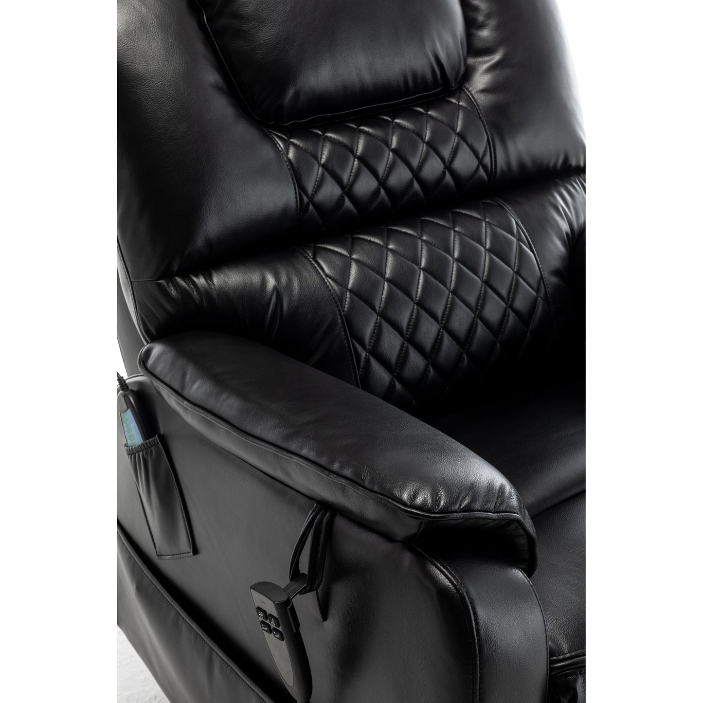 Poltrona reclinabile elettrica oversize beige con motore OKIN e reclinazione a 180°