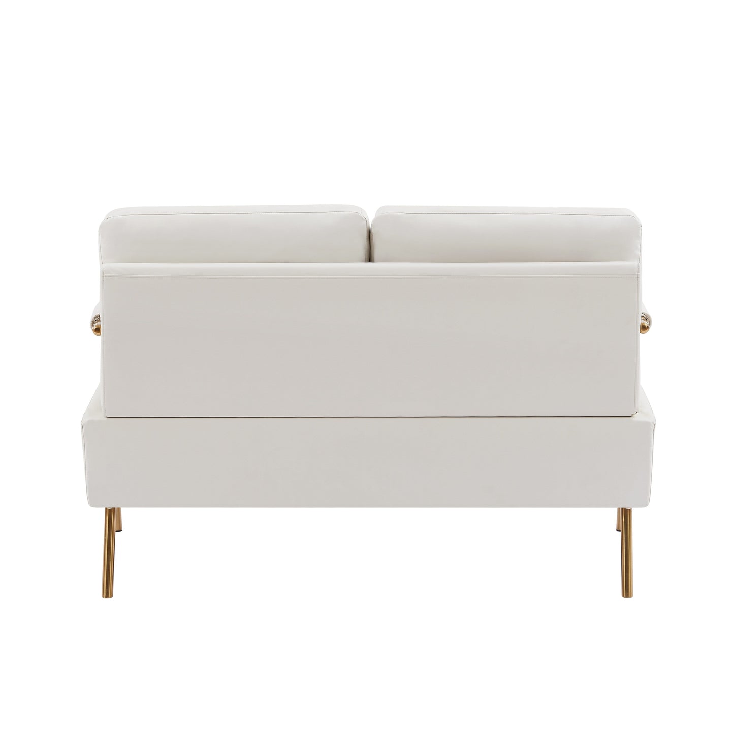 Divano a due posti in tessuto beige adatto agli animali domestici con cuscino rimovibile