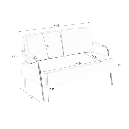 Divano a due posti in tessuto beige adatto agli animali domestici con cuscino rimovibile