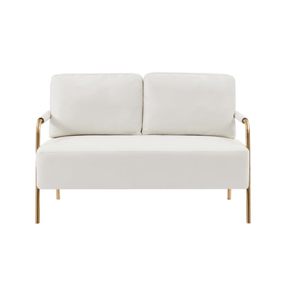 Divano a due posti in tessuto beige adatto agli animali domestici con cuscino rimovibile