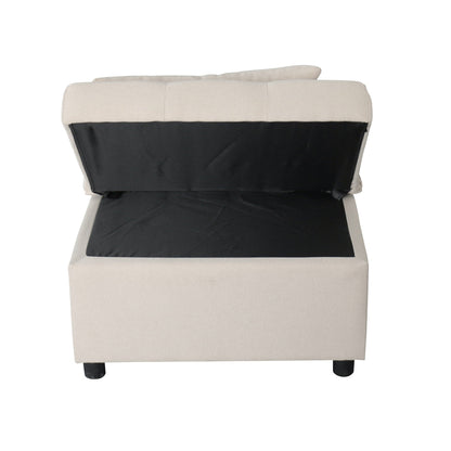 Divano letto singolo pieghevole beige con schienale regolabile