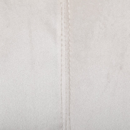 Divano a 3 posti in velluto beige con cuciture a canale e gambe in metallo