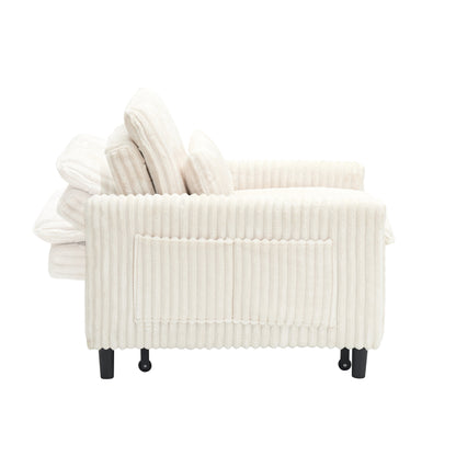 Comoda sedia beige per piccolo appartamento, camera da letto, balcone, divano letto piccolo, divano pigro, divano con cuscino