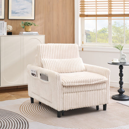 Comoda sedia beige per piccolo appartamento, camera da letto, balcone, divano letto piccolo, divano pigro, divano con cuscino