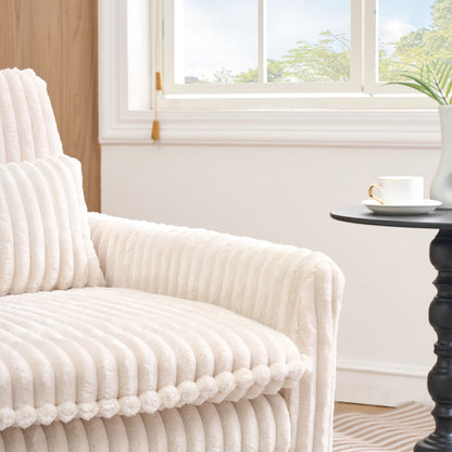 Comoda sedia beige per piccolo appartamento, camera da letto, balcone, divano letto piccolo, divano pigro, divano con cuscino