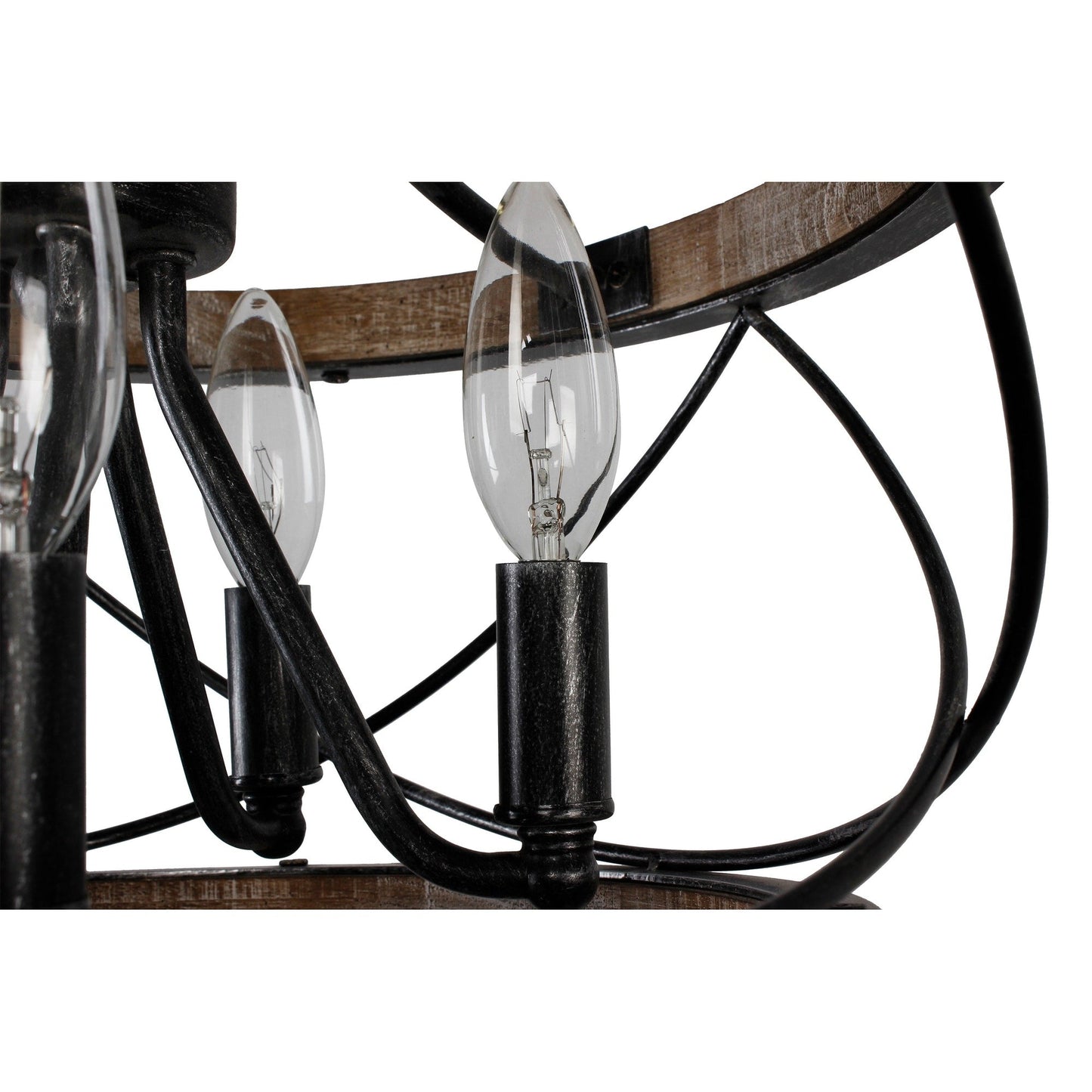 Bella Depot Lampadario rustico in legno a 5 luci con illuminazione dimmerabile, lampada a sospensione regolabile da 15,7 pollici per isola cucina