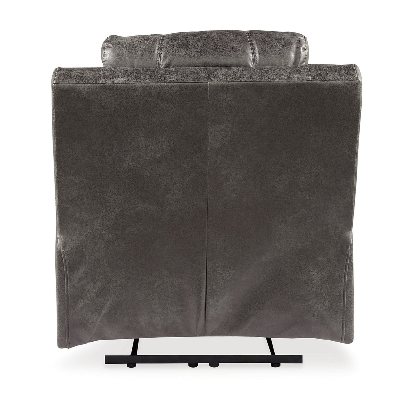 Poltrona reclinabile Ben Dual Power, poggiatesta regolabile, similpelle grigia