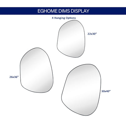 Specchio da parete Bertlinde TEHOME specchio di forma irregolare per soggiorno