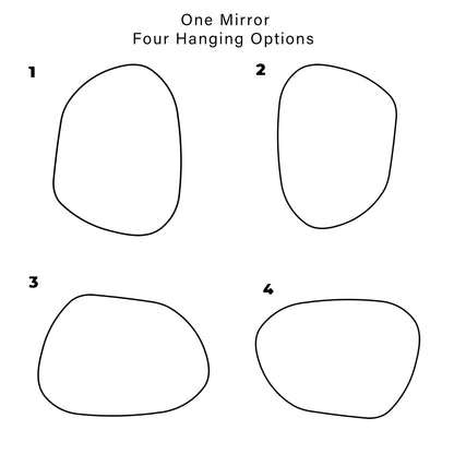 Specchio da parete Bertlinde TEHOME specchio di forma irregolare per soggiorno