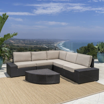 Il miglior set di divani da esterno in vimini Sail Bridge da 6 pezzi di Havenside Home