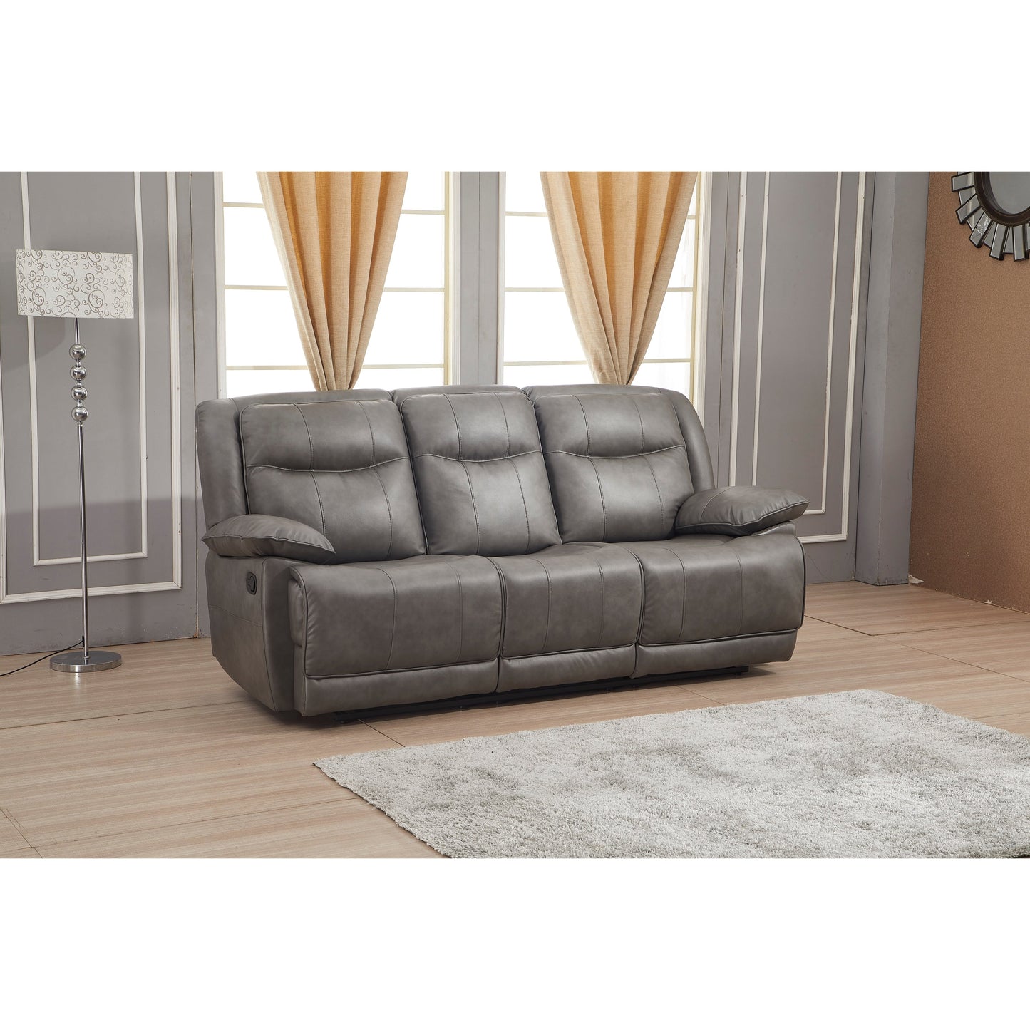 Divano reclinabile manuale in similpelle Betsy Furniture a 3 posti 8006