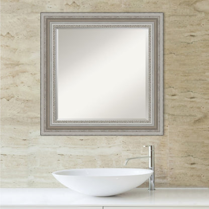 Specchio da parete per bagno bisellato - Cornice argento Parlor