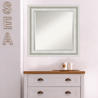 Specchio da parete per bagno bisellato - Cornice bianca Parlor