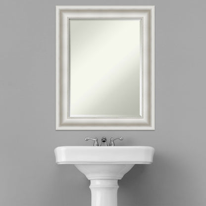 Specchio da parete per bagno bisellato - Cornice bianca Parlor
