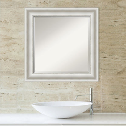 Specchio da parete per bagno bisellato - Cornice bianca Parlor