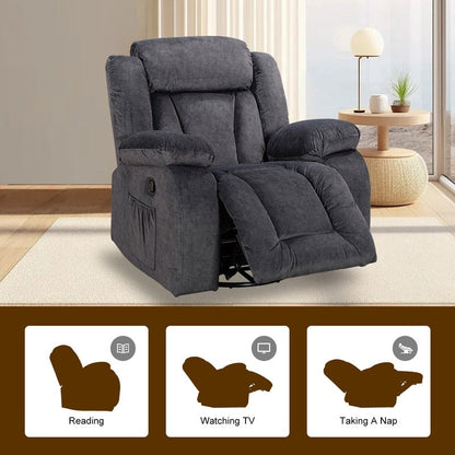 Poltrona reclinabile imbottita girevole e a dondolo