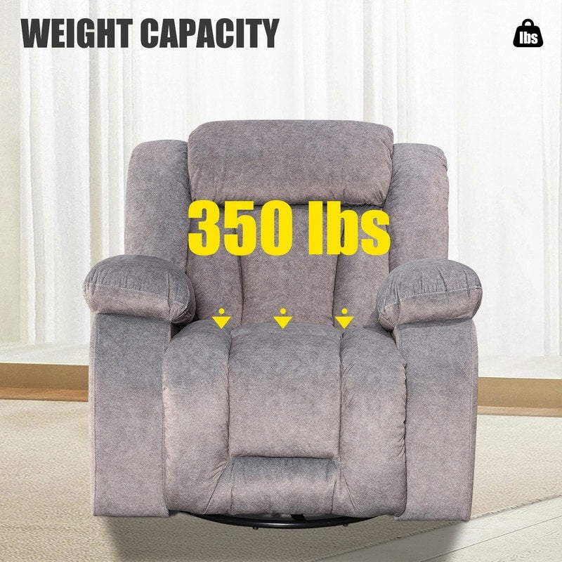 Poltrona reclinabile imbottita girevole e a dondolo