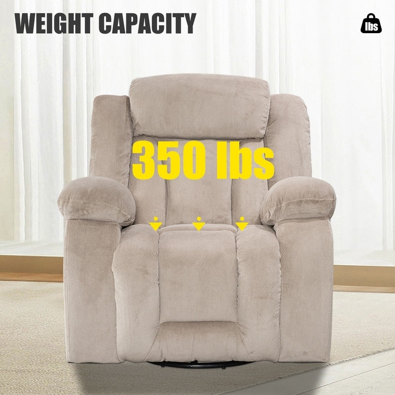 Poltrona reclinabile imbottita girevole e a dondolo