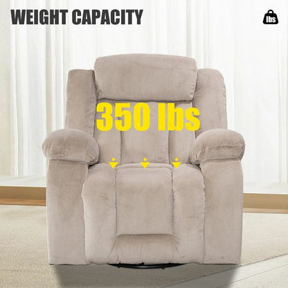 Poltrona reclinabile imbottita girevole e a dondolo