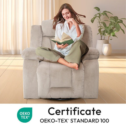 Poltrona reclinabile imbottita girevole e a dondolo