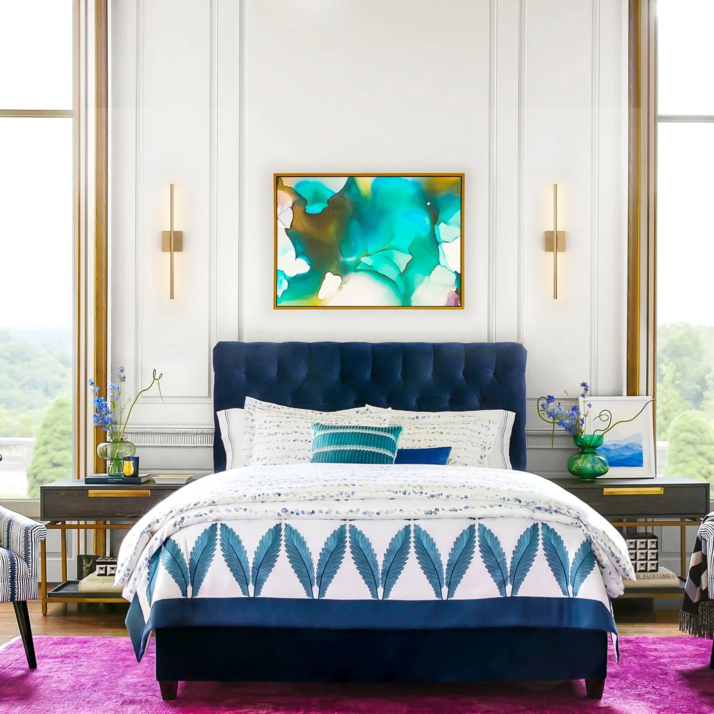 Applique da parete moderna a striscia lineare lunga nera/oro/nichel, dimmerabile, con luce LED per il bagno