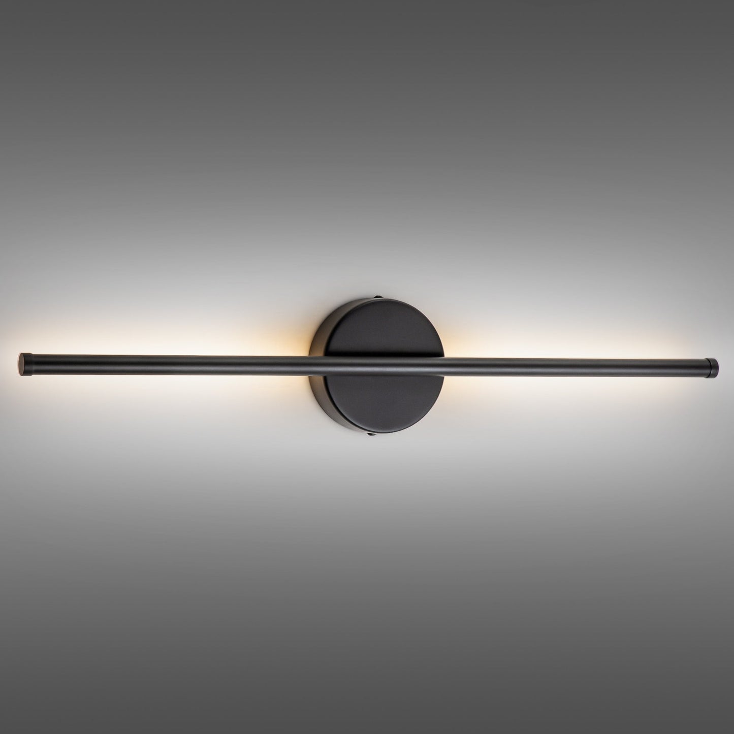 Applique da parete moderna a striscia lineare lunga nera/oro/nichel, dimmerabile, con luce LED per il bagno