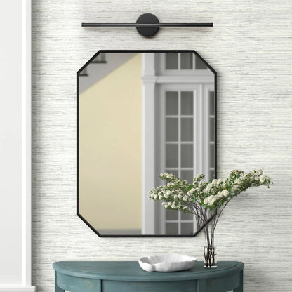 Applique da parete moderna a striscia lineare lunga nera/oro/nichel, dimmerabile, con luce LED per il bagno