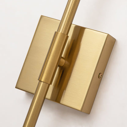 Applique da parete moderna a striscia lineare lunga nera/oro/nichel, dimmerabile, con luce LED per il bagno