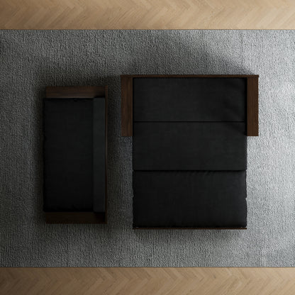 Divano letto trasformabile 3 in 1 nero da 52,4 pollici con sistema idraulico, contenitore e 2 cuscini morbidi per soggiorno