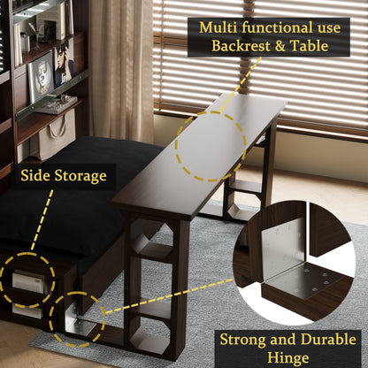 Divano letto trasformabile 3 in 1 nero da 52,4 pollici con sistema idraulico, contenitore e 2 cuscini morbidi per soggiorno
