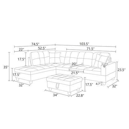 Divano per soggiorno in pelle sintetica semi-PU bianco e nero, 3 pezzi