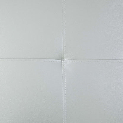 Divano per soggiorno in pelle sintetica semi-PU bianco e nero, 3 pezzi