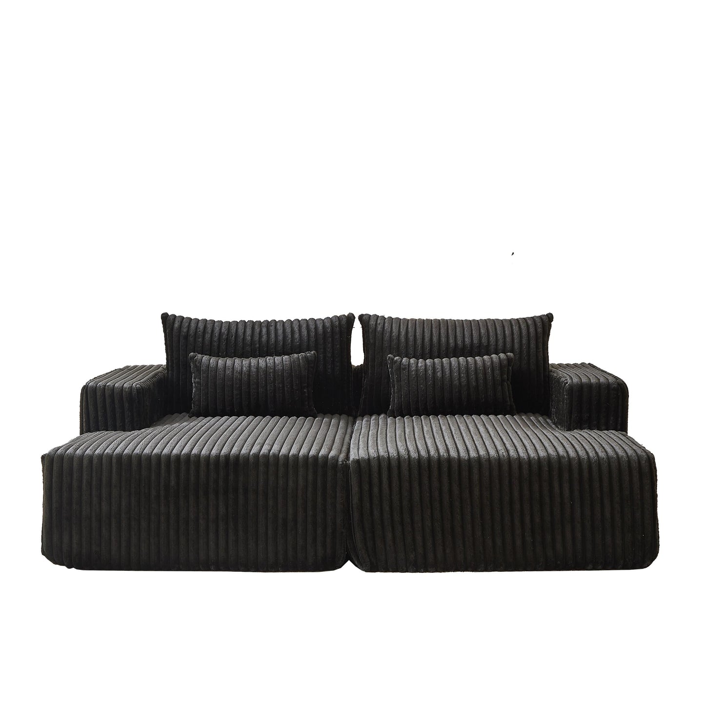 Divano letto componibile Black Cloud Plush Loveseat
