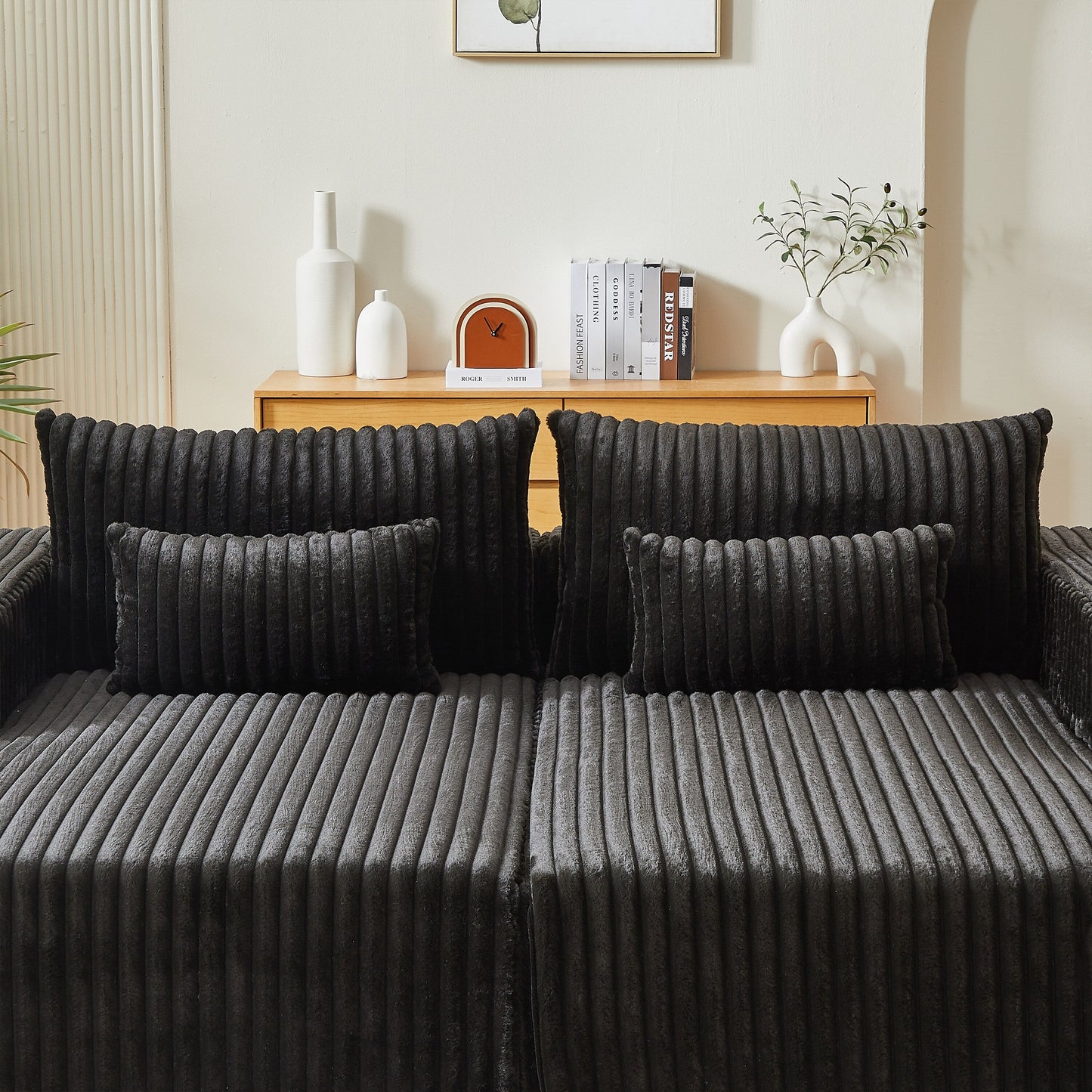 Divano letto componibile Black Cloud Plush Loveseat