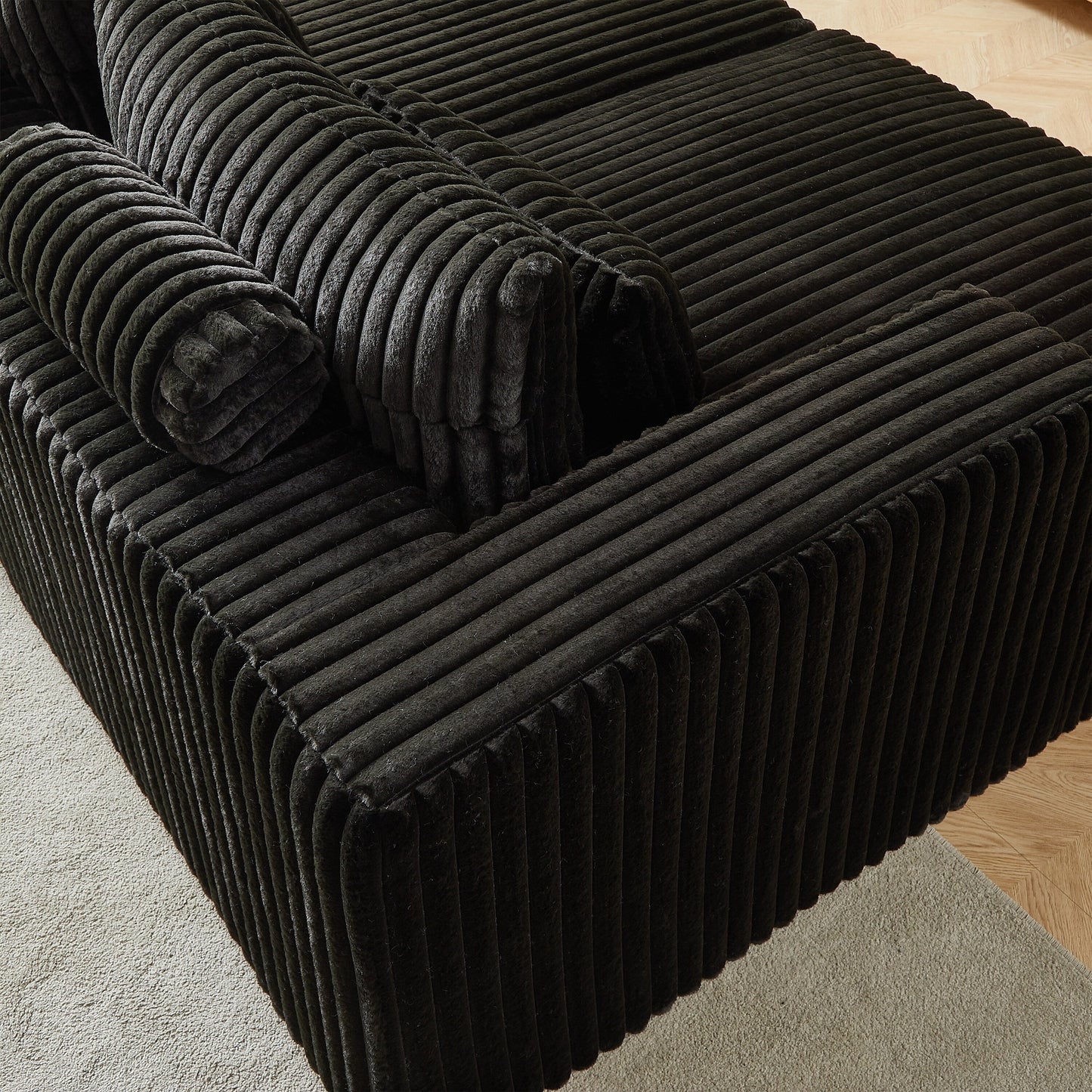 Divano letto componibile Black Cloud Plush Loveseat