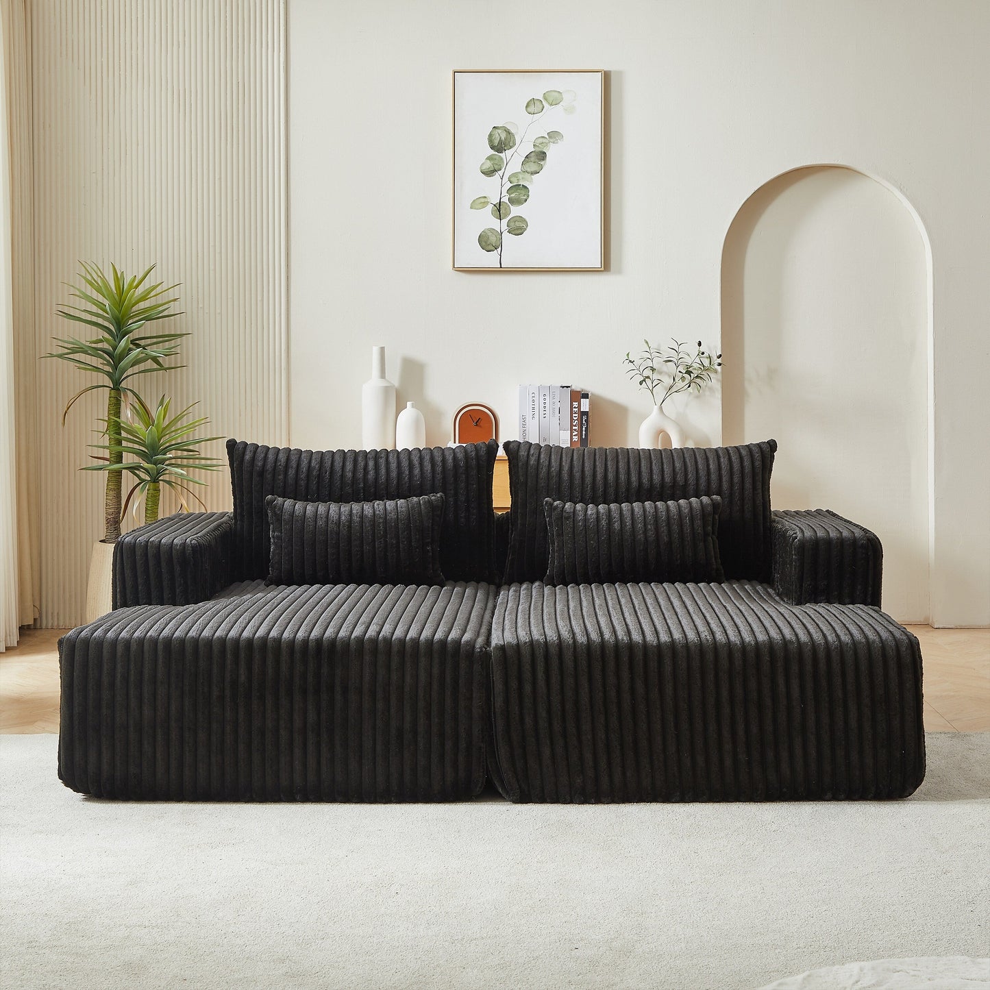 Divano letto componibile Black Cloud Plush Loveseat