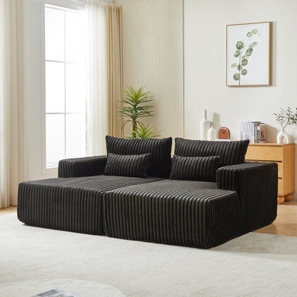 Divano letto componibile Black Cloud Plush Loveseat