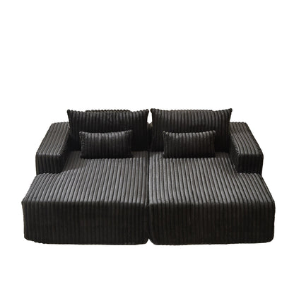 Divano letto componibile Black Cloud Plush Loveseat
