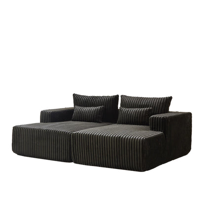 Divano letto componibile Black Cloud Plush Loveseat