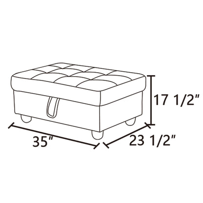 Pouf contenitore in similpelle nera