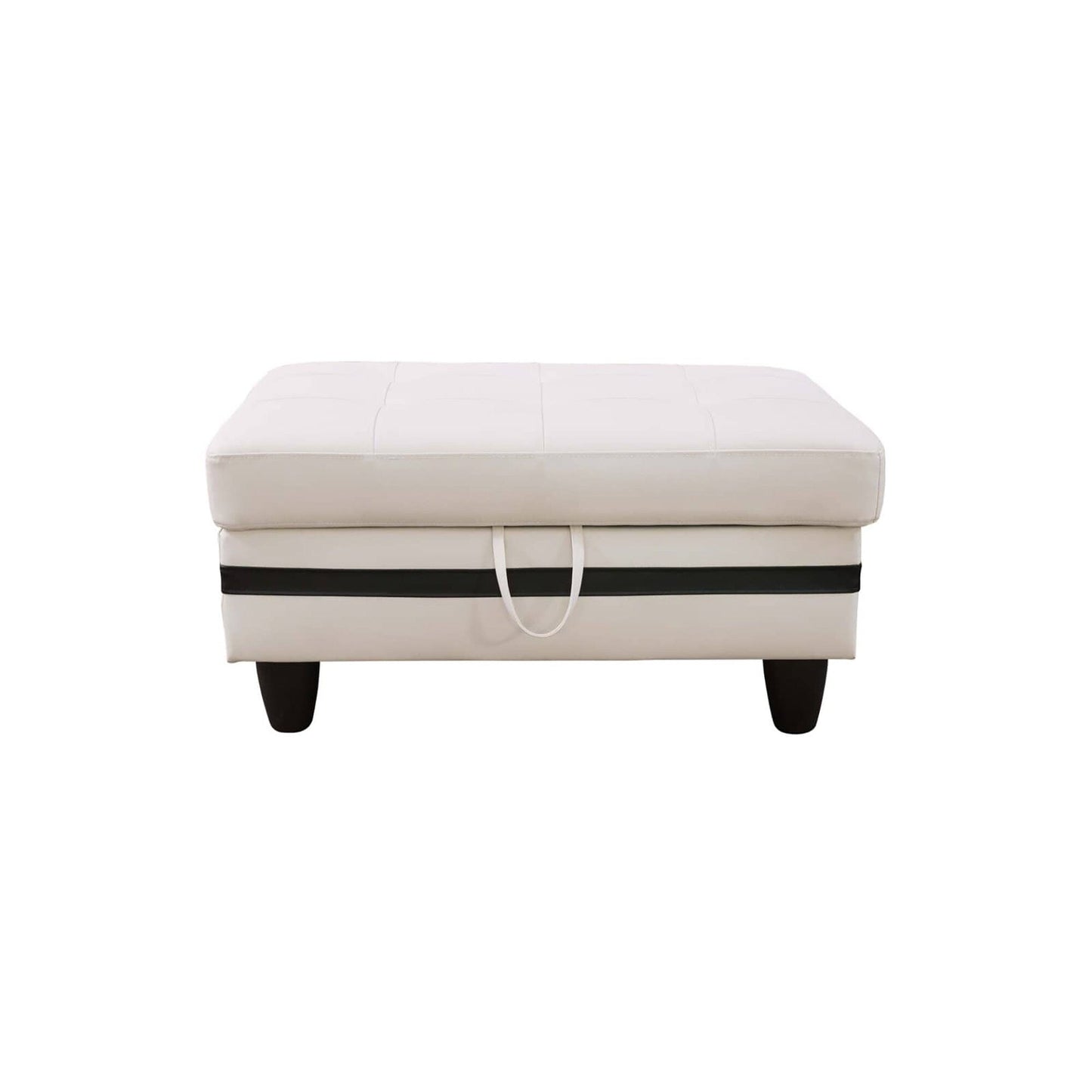 Pouf contenitore in similpelle nera