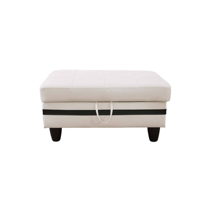 Pouf contenitore in similpelle nera