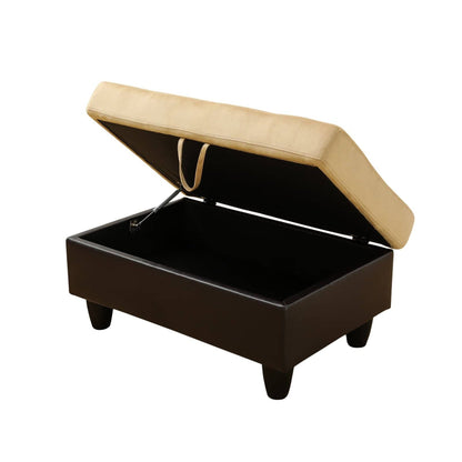 Pouf contenitore in similpelle nera