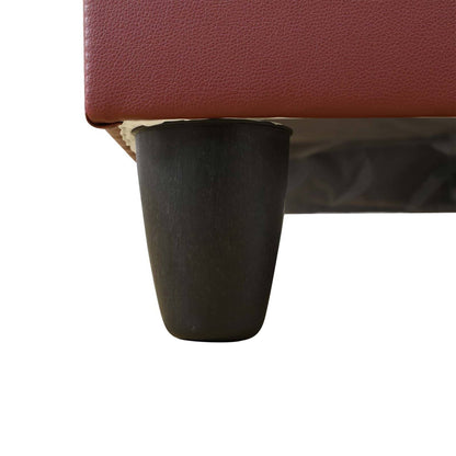 Pouf contenitore in similpelle nera