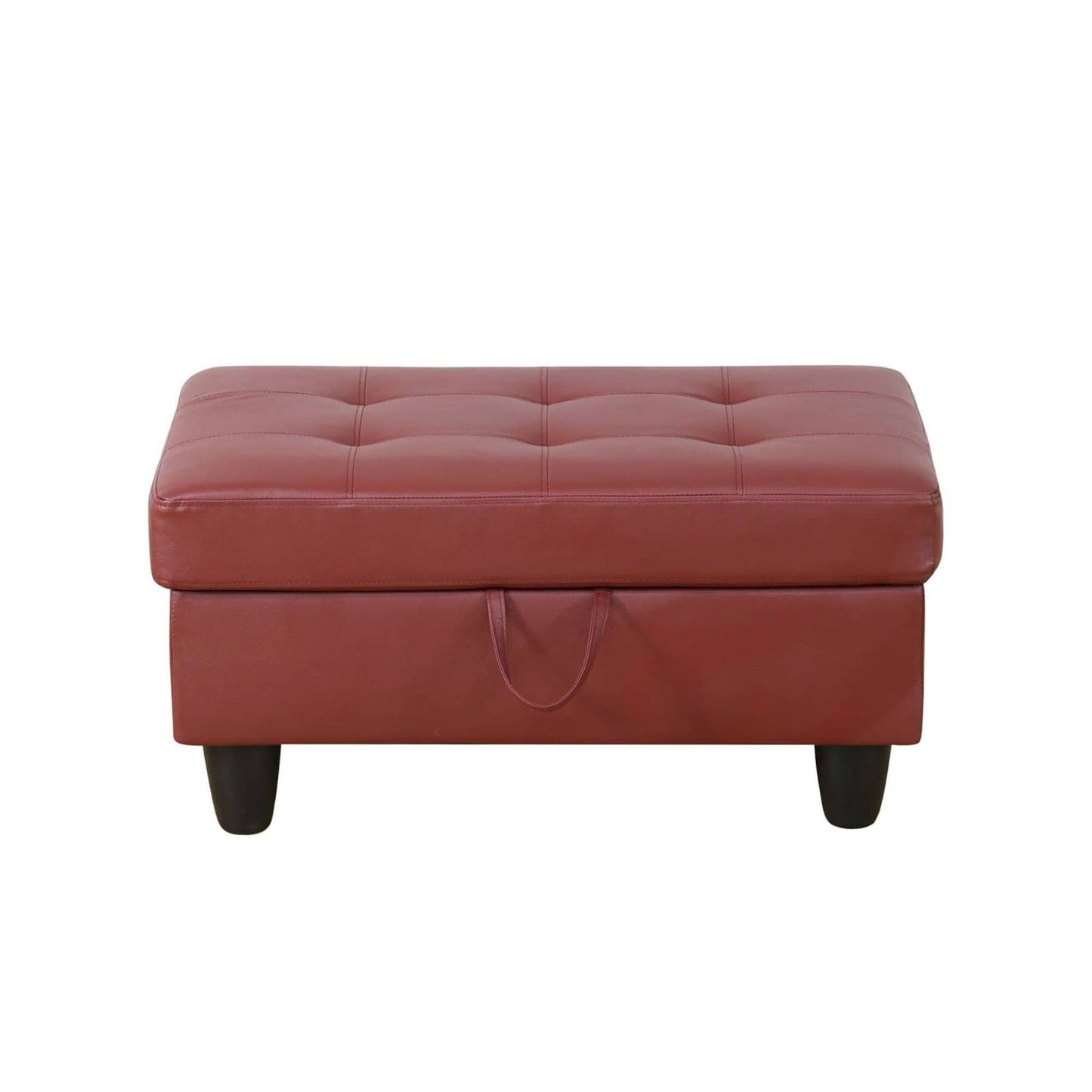 Pouf contenitore in similpelle nera