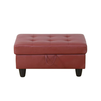 Pouf contenitore in similpelle nera