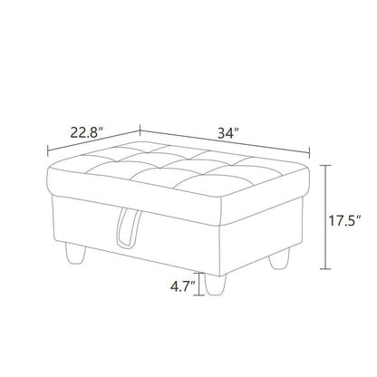 Pouf contenitore in similpelle nera