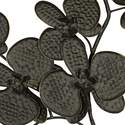 Decorazione murale contemporanea in ferro nero 46 x 31 x 3