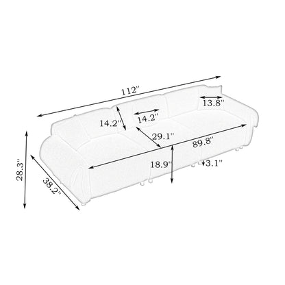 Divano moderno nero Teddy Velvet 112 a 3 posti con 3 cuscini e per soggiorno